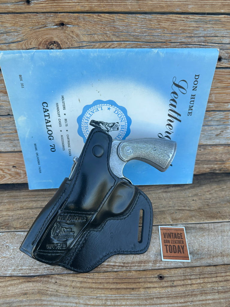 Vintage Don Hume Black Leather Cross Holster Python Trooper 586 686 581 561 GP 3