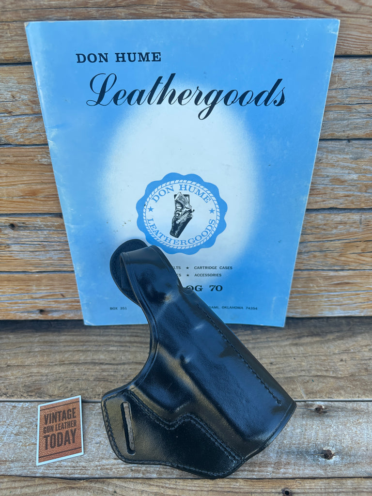 Vintage Don Hume Black Leather Cross Draw Holster For Ruger P93 P95