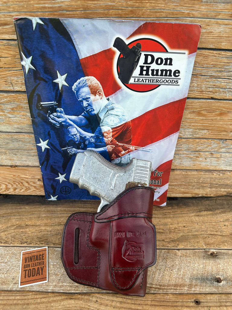 Don Hume Brown / Black Leather Open Top H724 41-1 OWB Holster For GLOCK G29 G30