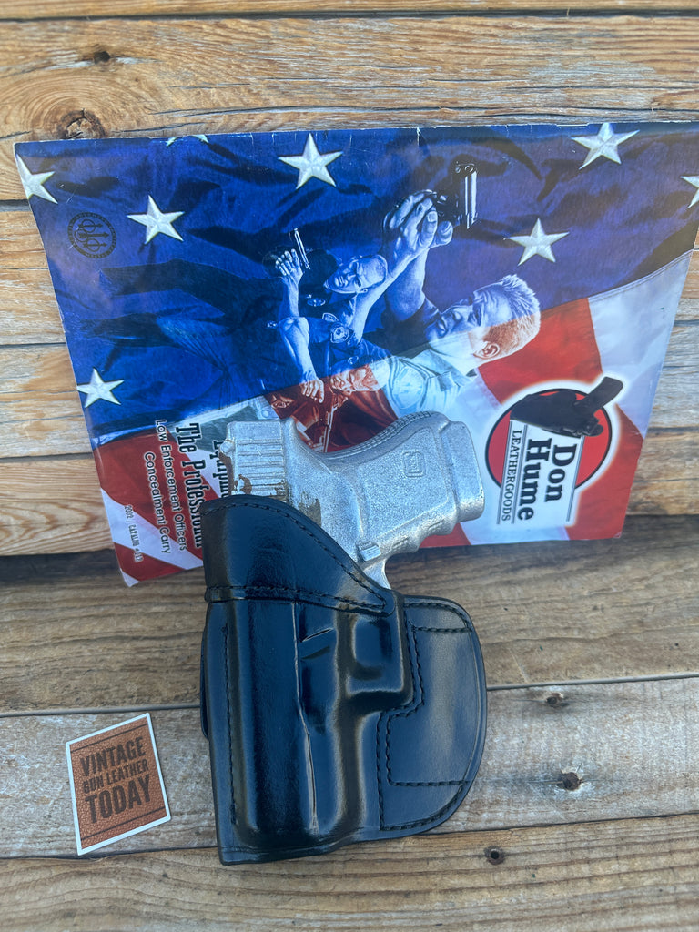 Don Hume Brown / Black Leather Open Top H724 41-1 OWB Holster For GLOCK G29 G30