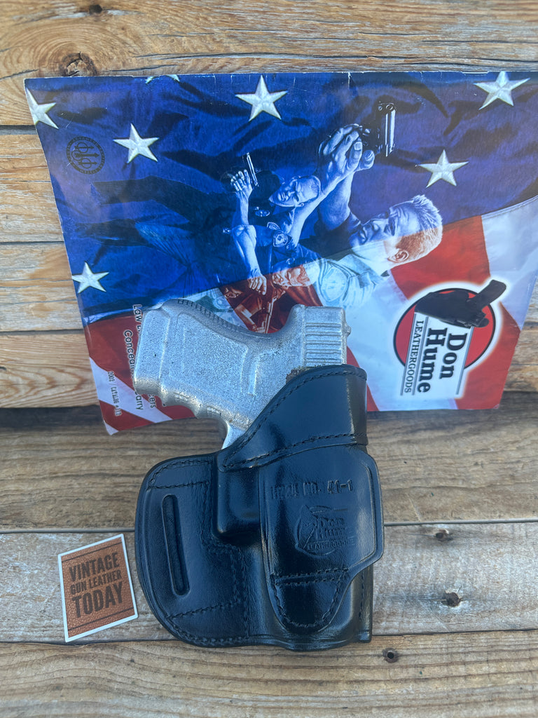 Don Hume Brown / Black Leather Open Top H724 41-1 OWB Holster For GLOCK G29 G30