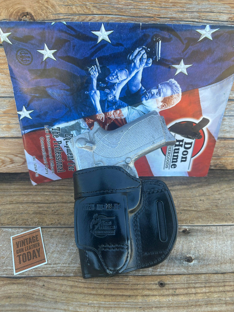 Don Hume Black Leather H724 28-1T OWB Holster For 3913 TSW 3913