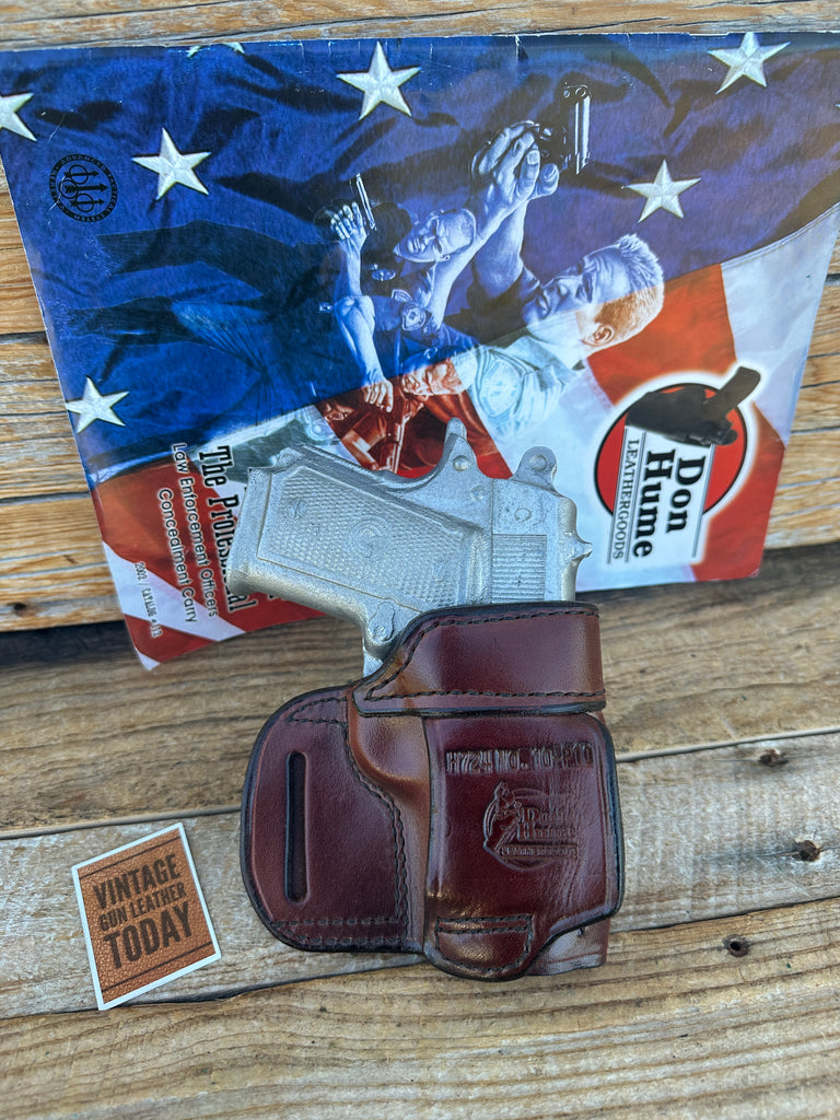 Don Hume Saddle Brown Leather H724 10P10 OWB Holster For Colt Defender Series 90