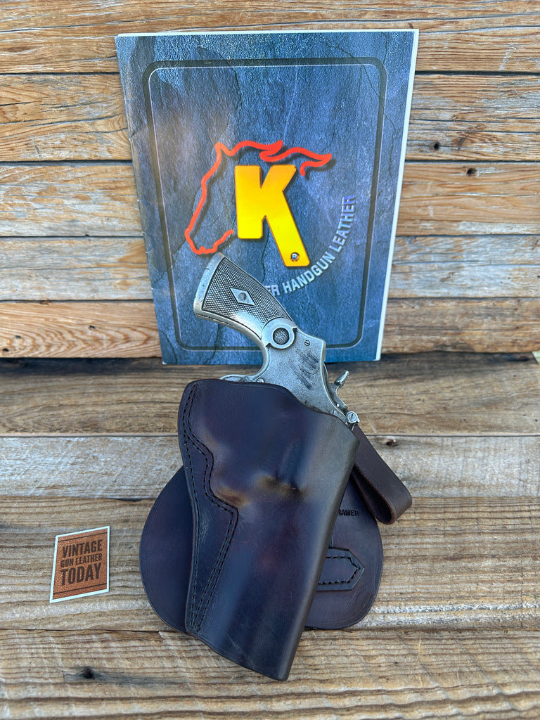Kramer Brown Horsehide Leather OWB MSP Paddle Holster For S&W N 28 29 4"
