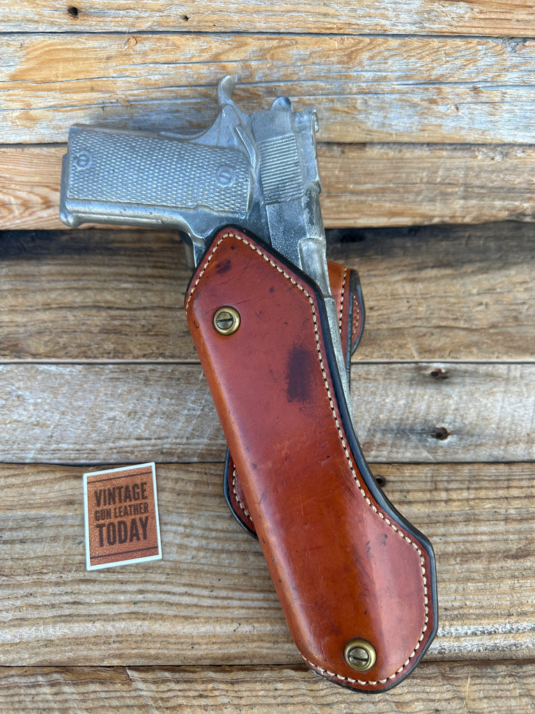 Ernie Hill Speed Brown Leather Competition Holster for Colt 45 1911 7 Long Slide