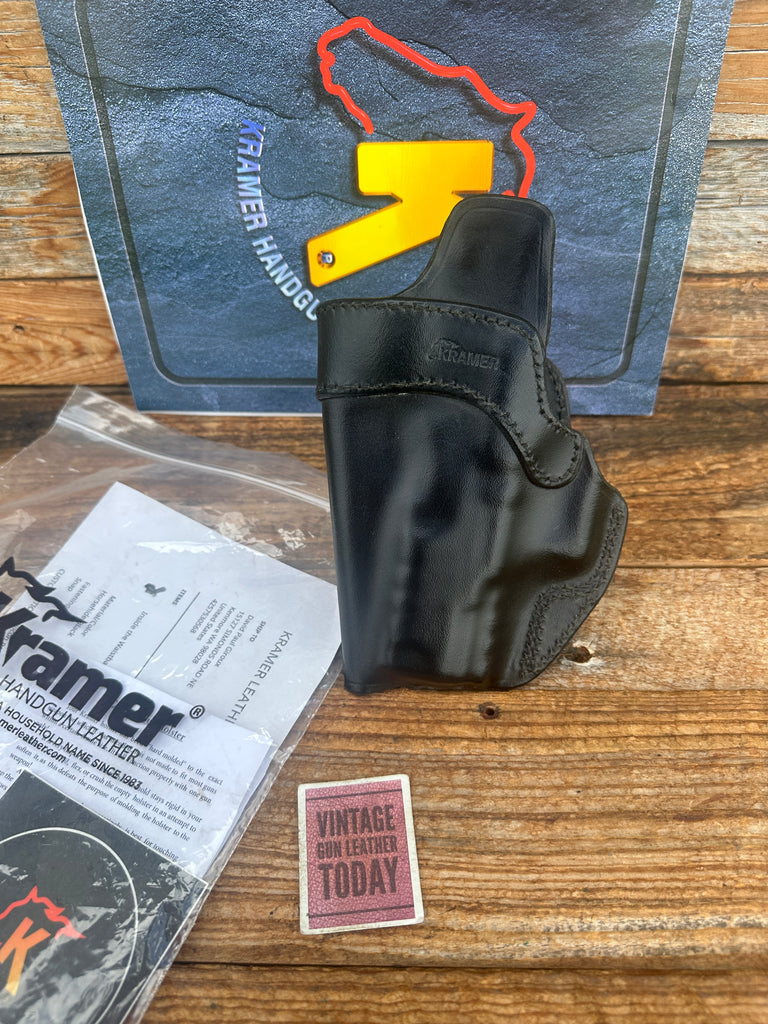 KRAMER #2 Black Horsehide Leather IWB Holster for Walther PDP 4" w/ Red Dot