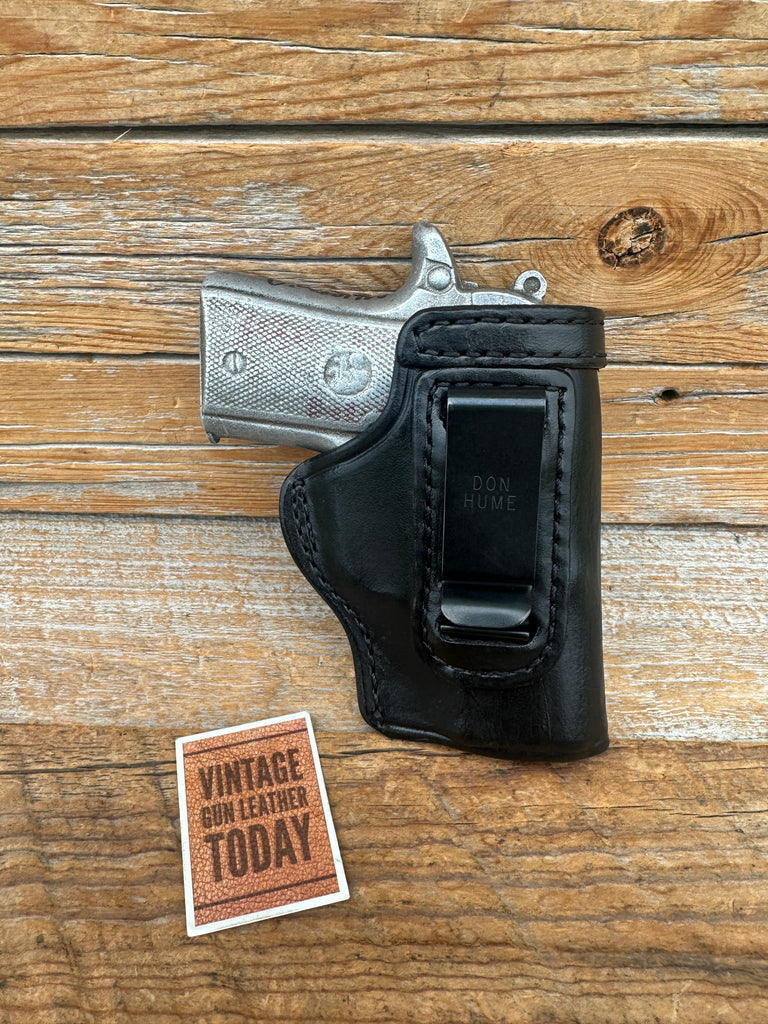 Don Hume H715  Black Leather Open Top IWB Holster For Colt Mustang .380