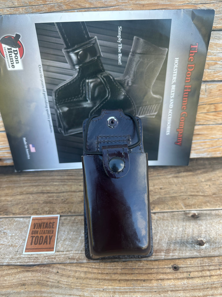 Vintage Don Hume Brown Gloss Clarino Leather Portable Radio Holder E Style