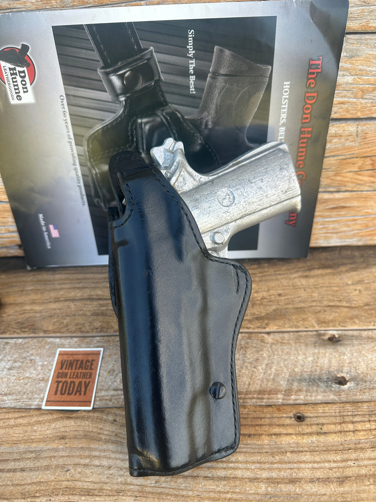 Don Hume H739 10-5 Black Leather Lined  Duty Holster For Colt 45 1911 C&L