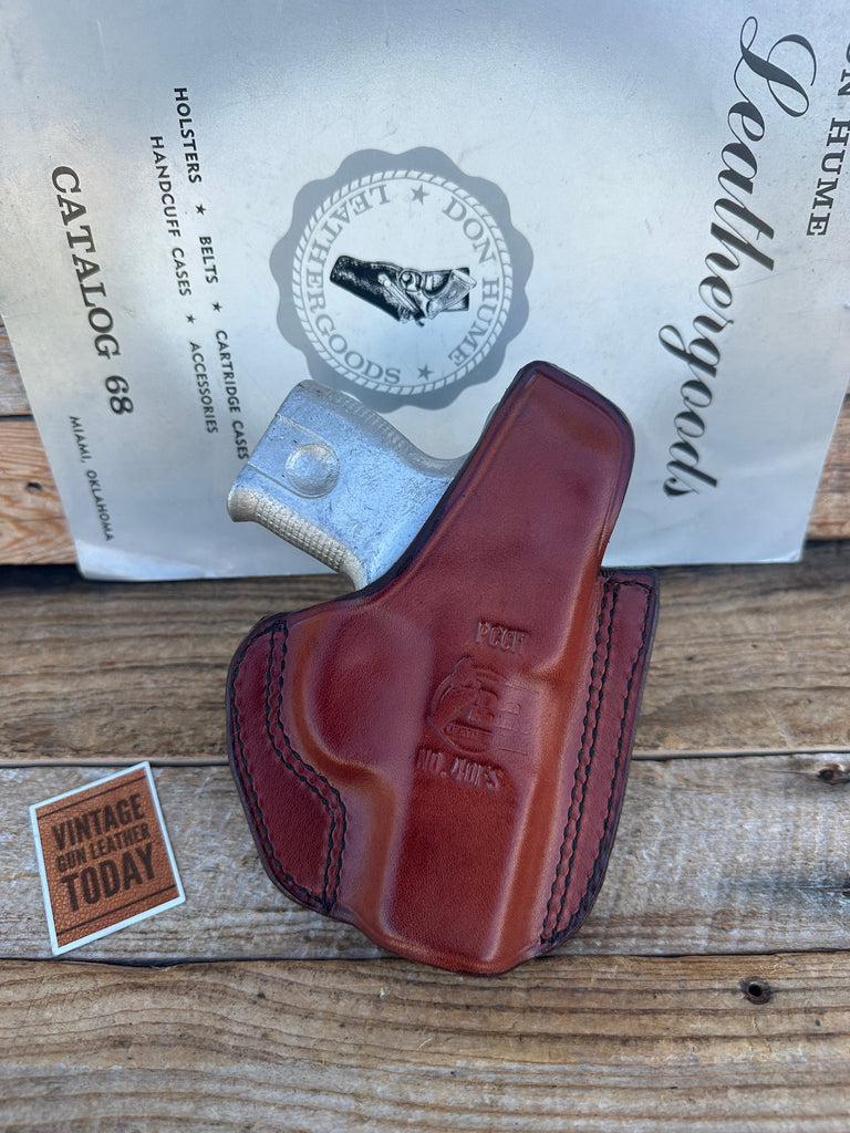 Vintage Don Hume PCCH 40FS Brown Leather IWB Holster for S&W Sigma .380