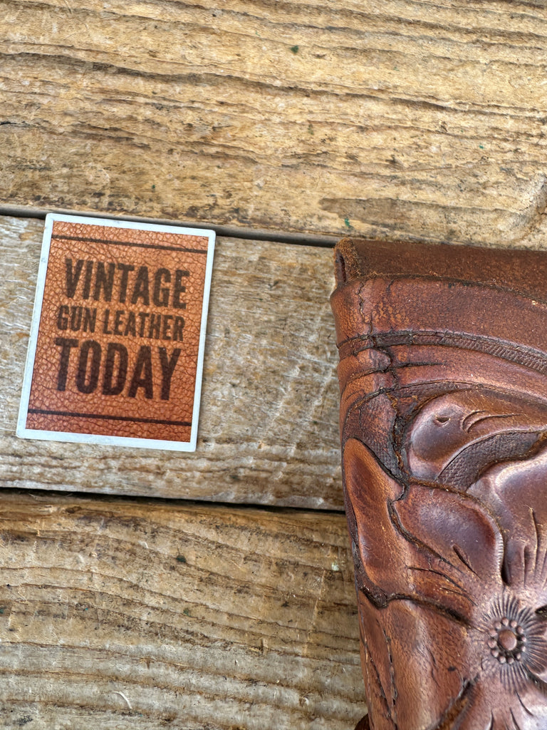 Pre 1941 George Lawrence Floral Carved Leather Holster For 4" S&W .32 I Revolver