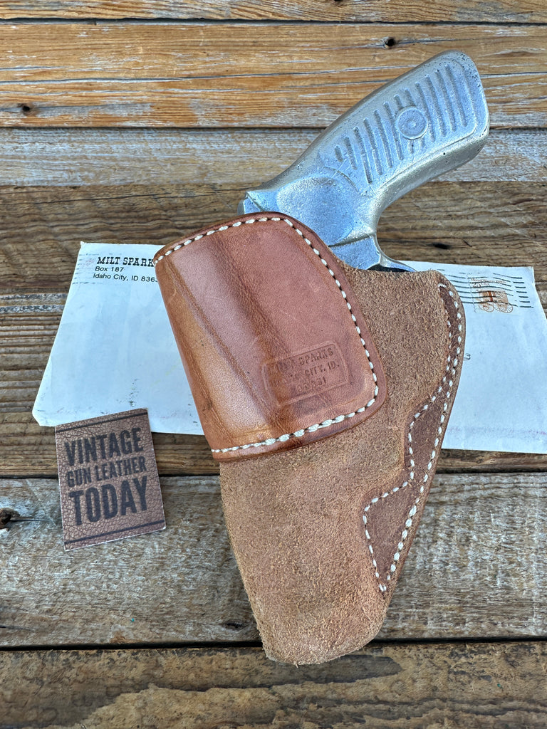 Vintage Milt Sparks Idaho City Brown Leather IWB Holster For Ruger SP 101 2.25"