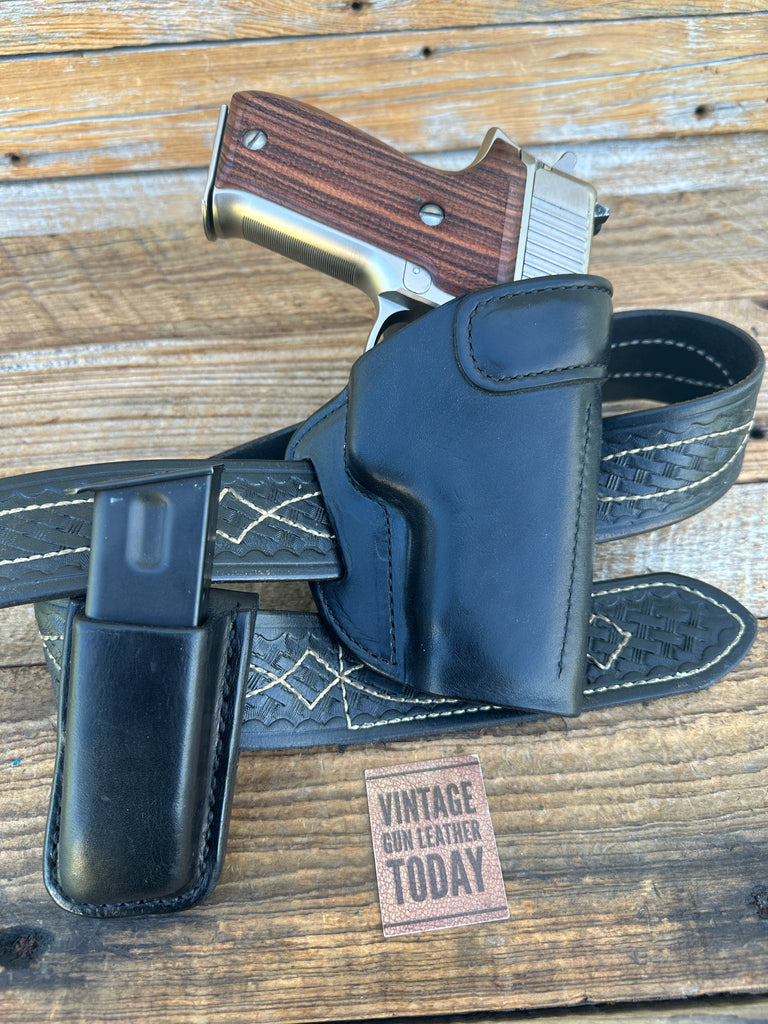 Milt Sparks IDAHO CITY Black Leather 55BN OWB Holster And Carrier Set For P226