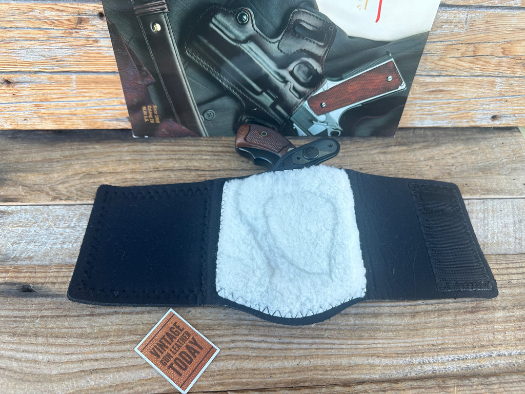 GALCO Angle Glove Black Leather Padded Ankle Holster For Smith Wesson J Revolver