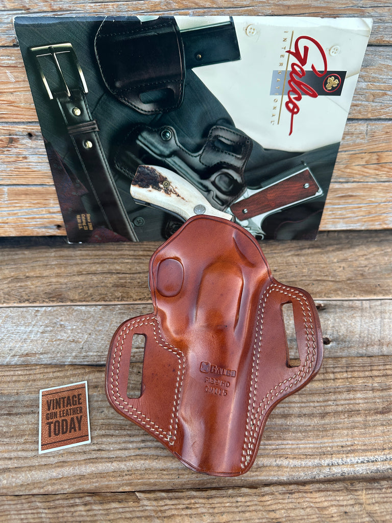Galco CM115 Combat Master OWB Holster Brown Leather For S&W Ruger Taurus 4"