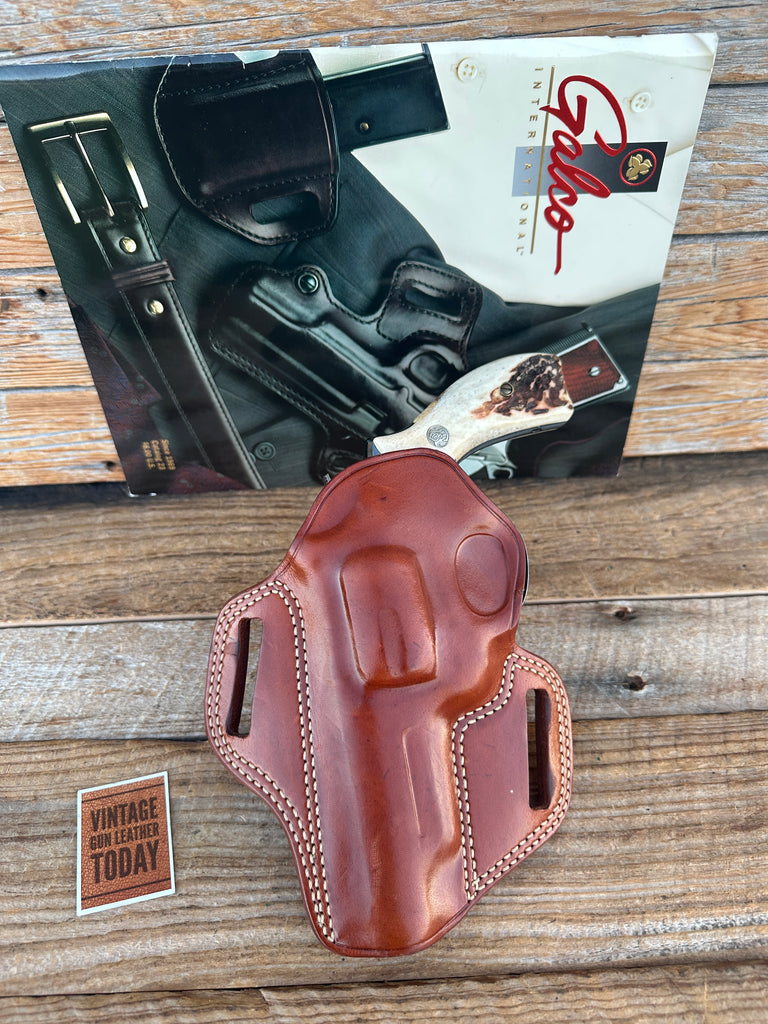 Galco CM115 Combat Master OWB Holster Brown Leather For S&W Ruger Taurus 4"