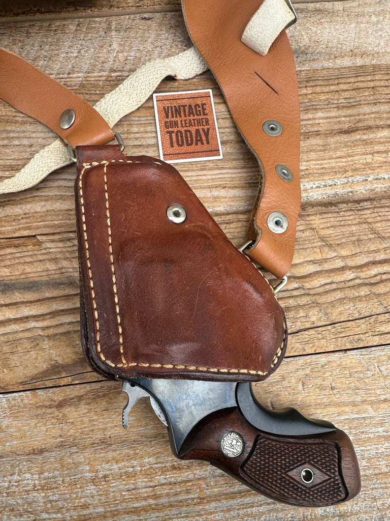 70's Bianchi 9R Leather Upside Down Shoulder Holster For S&W Chief Colt Cobra 2"