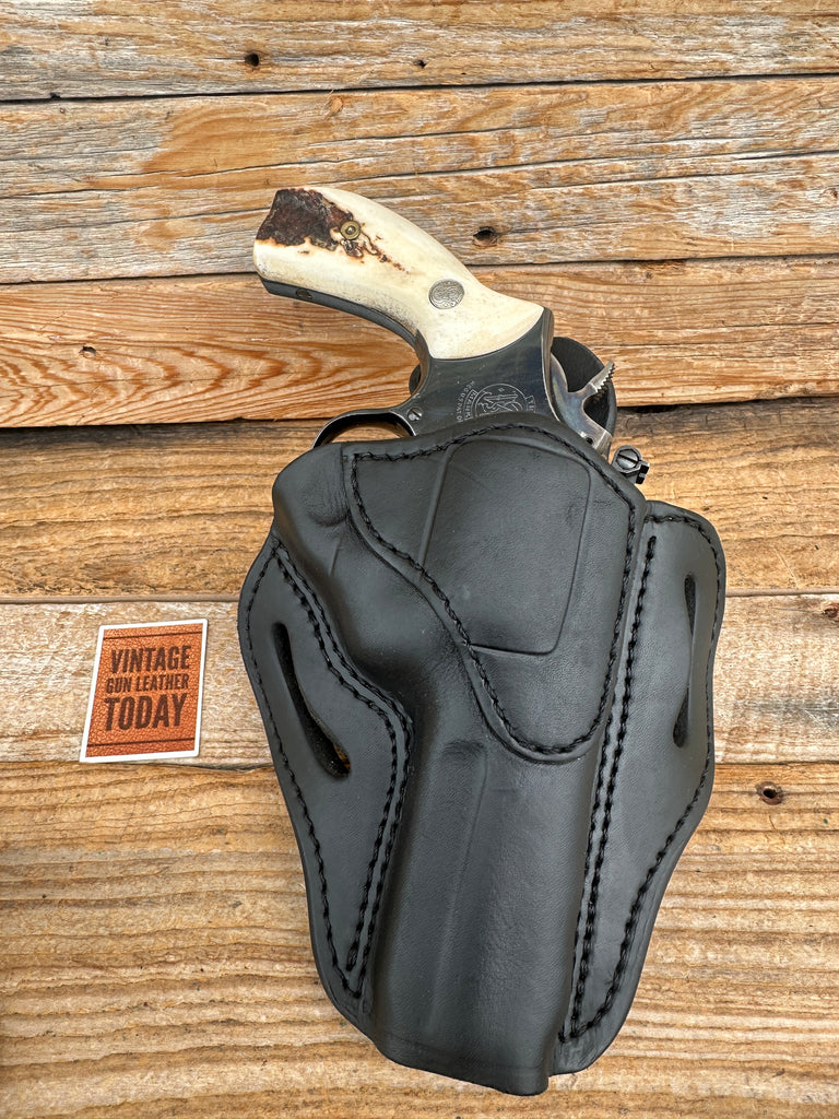 1791 Black Leather RVH2 OWB Holster for Smith Wesson 4" K L Frame Revolver
