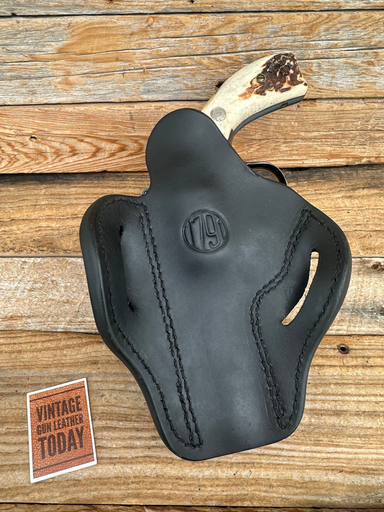 1791 Black Leather RVH2 OWB Holster for Smith Wesson 4" K L Frame Revolver