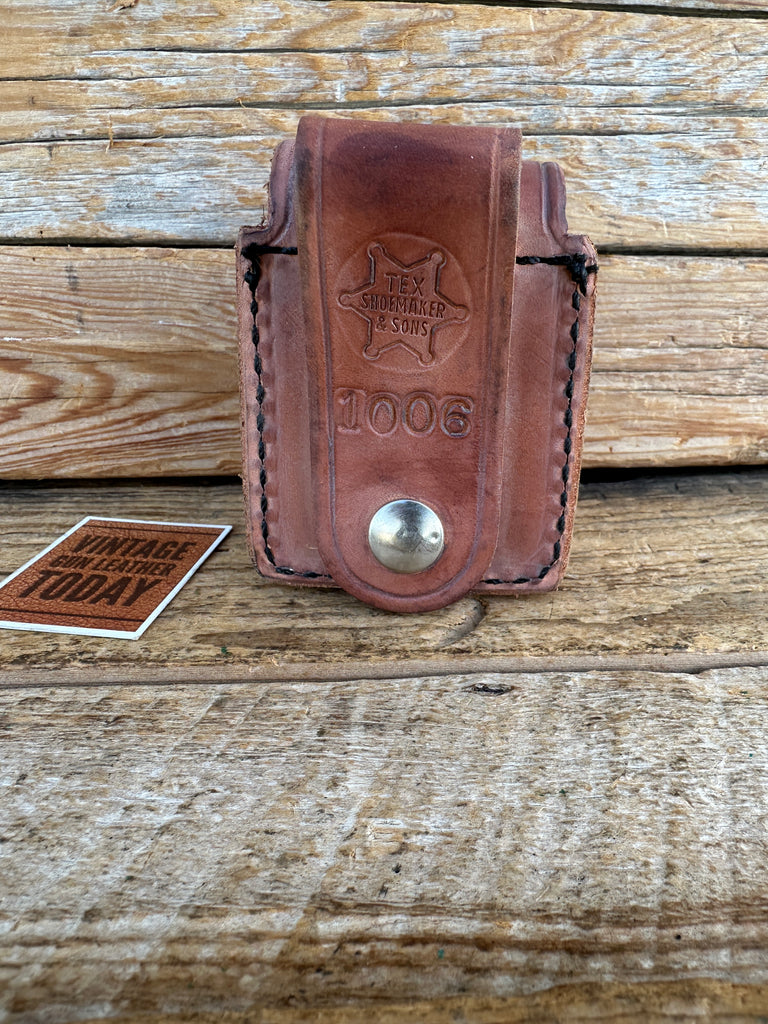 Tex Shoemaker Brown Leather Multi Use Acessorie Case Mic, Glove, Panic, Narcan