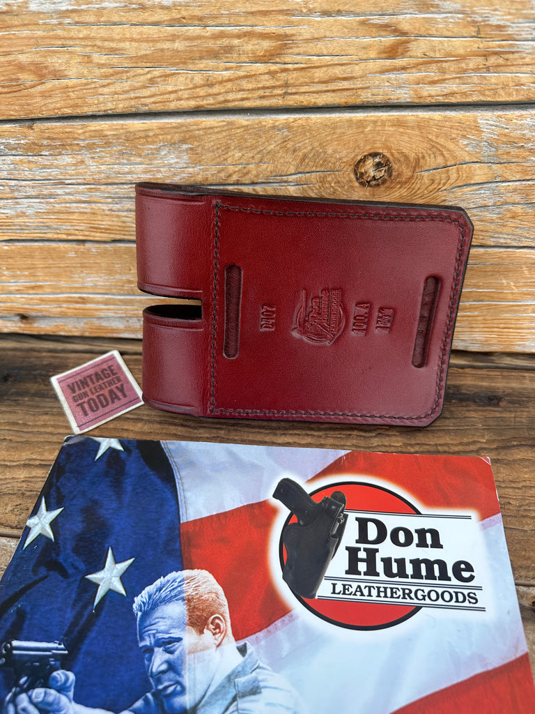 Don Hume D407 100A 1 3/4 Saddle Brown Double Magazine Carrier Steel Double Stack