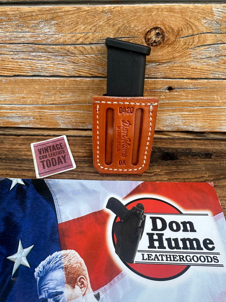 Don Hume D420 Natural Brown Magazine Carrier 2.25" for GLOCK 17 19 22 23 31 32