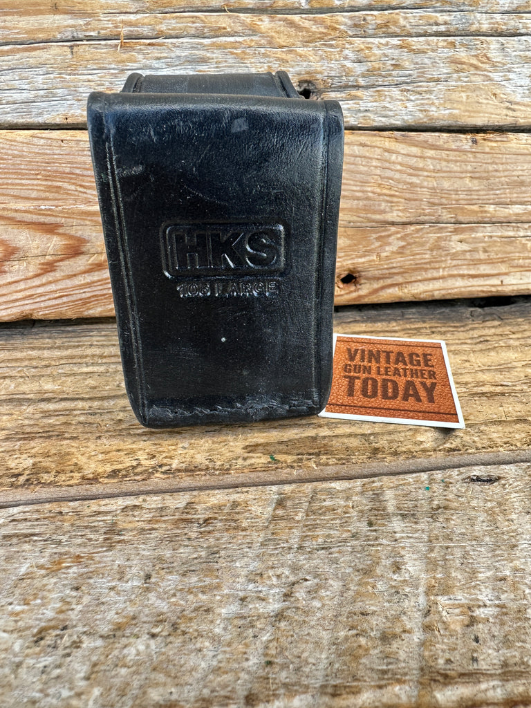 HKS 103 Black Leather Single Speed Loader Holder For a Large Frame Revolver N 44