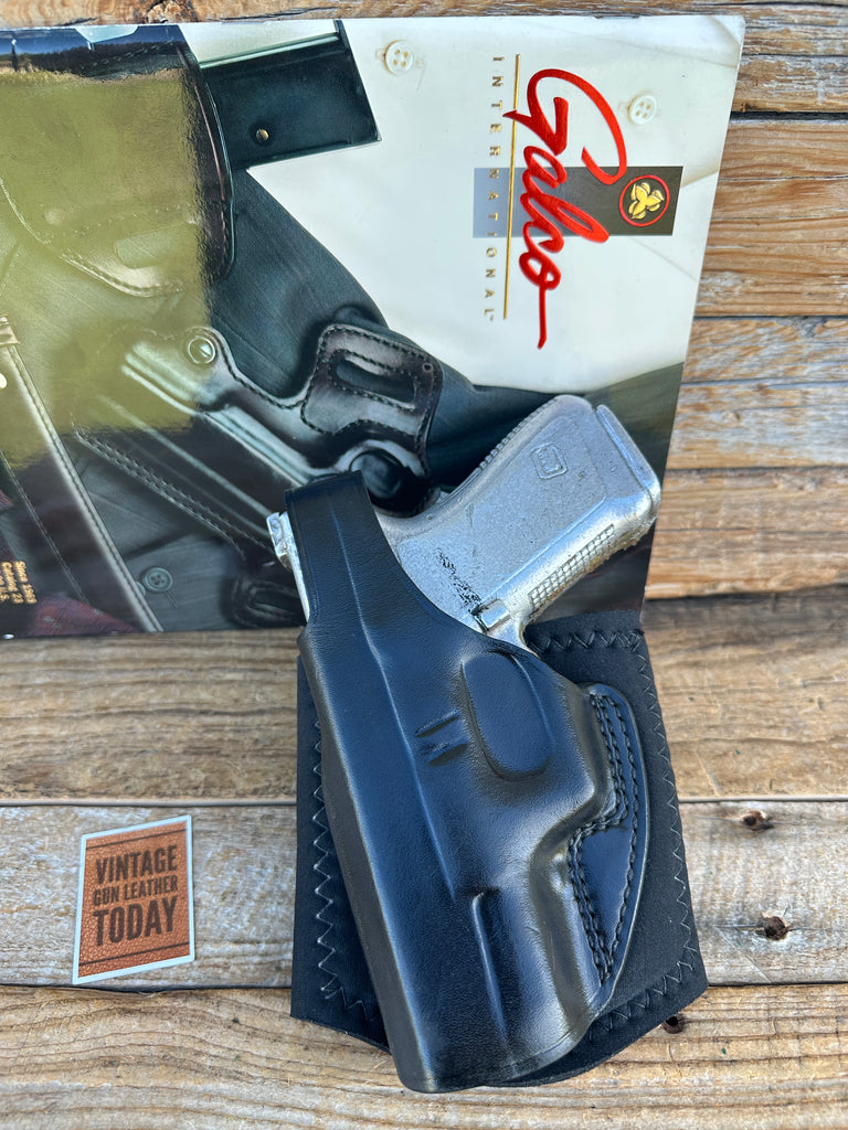 GALCO Angle Glove Black Leather Padded Ankle Holster For GLOCK 19 23 32