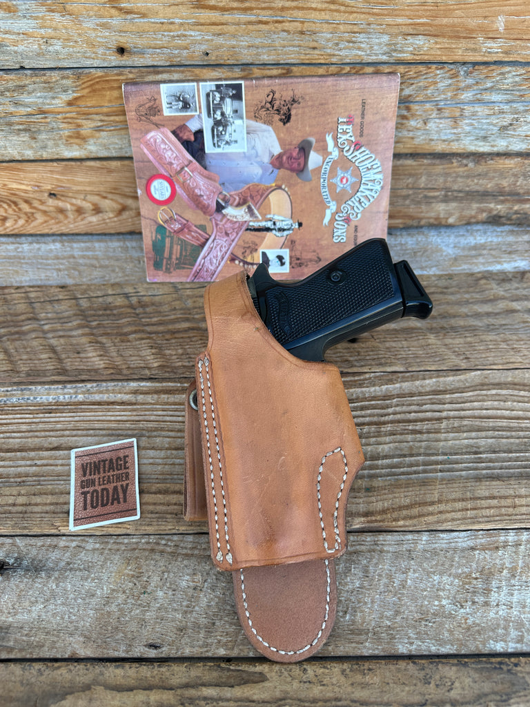 Tex Shoemaker Plain Brown Leather Paddle Holster For Walther PPK PPK/S LEFT