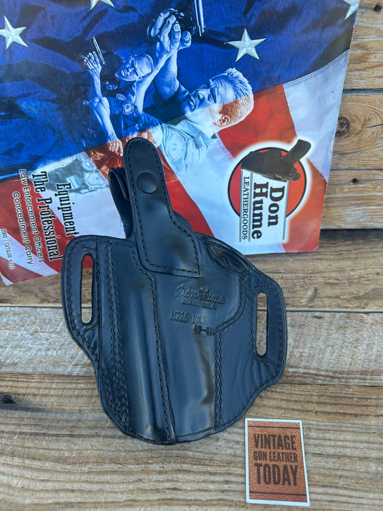 Don Hume Black Leather H726 OWB Optics Ready Holster For S&W 4566 Round