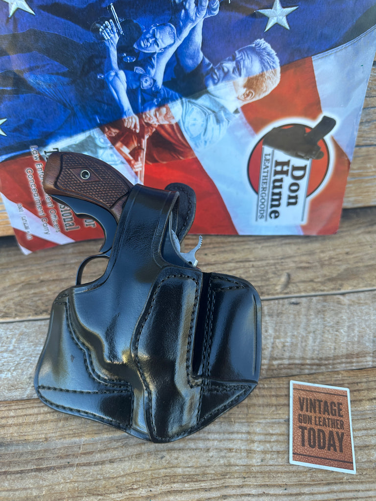 Don Hume Black Leather H726 3-2 Optics Ready Holster For S&W Charter 2" Revolver
