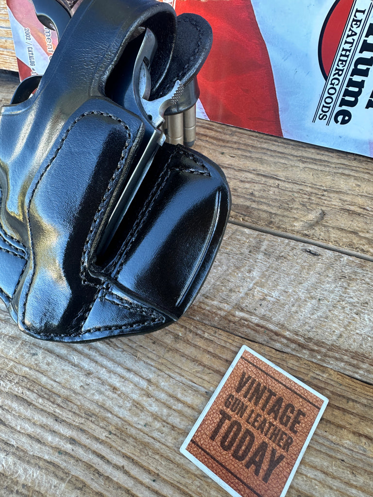 Don Hume Black Leather H726 3-2 Optics Ready Holster For S&W Charter 2" Revolver