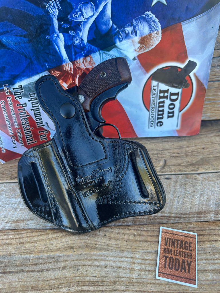 Don Hume Black Leather H726 3-2 Optics Ready Holster For S&W Charter 2" Revolver