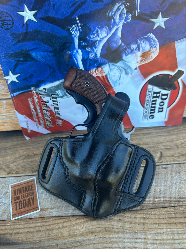 Don Hume Black Leather H726 3-2 Optics Ready Holster For S&W Charter 2" Revolver