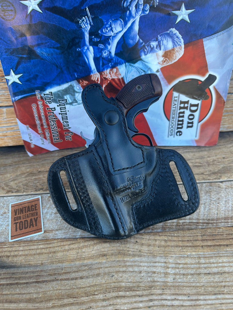 Don Hume Black Leather H726 3-2 Optics Ready Holster For S&W Charter 2" Revolver