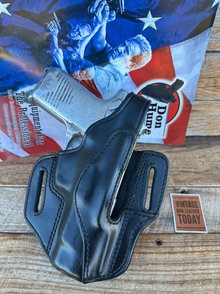 Don Hume H726 37M Black leather OWB Holster for Ruger P90 P90DC P91