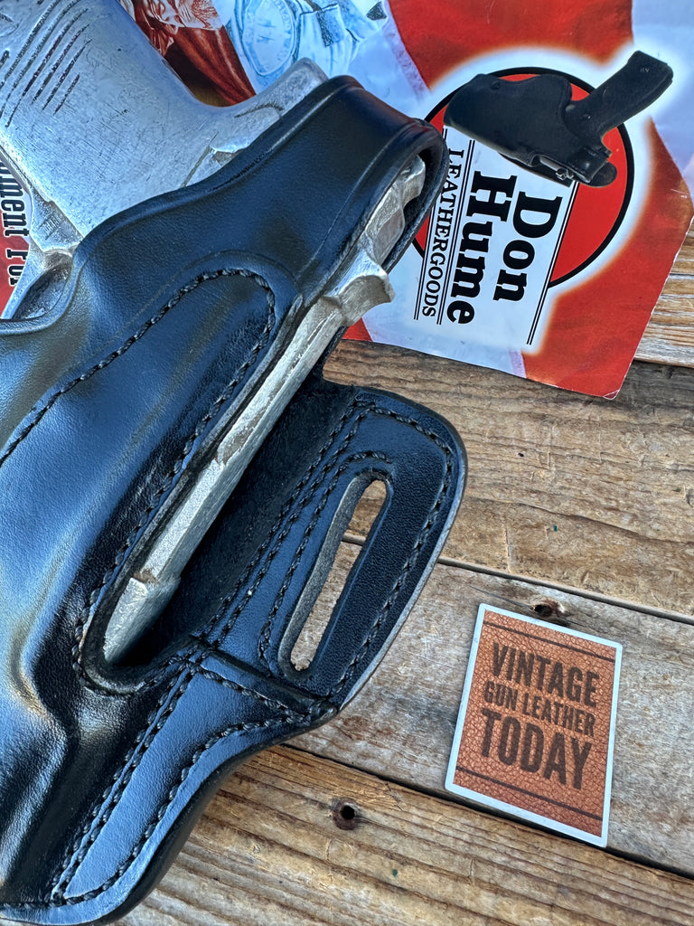 Don Hume H726 37M Black leather OWB Holster for Ruger P90 P90DC P91