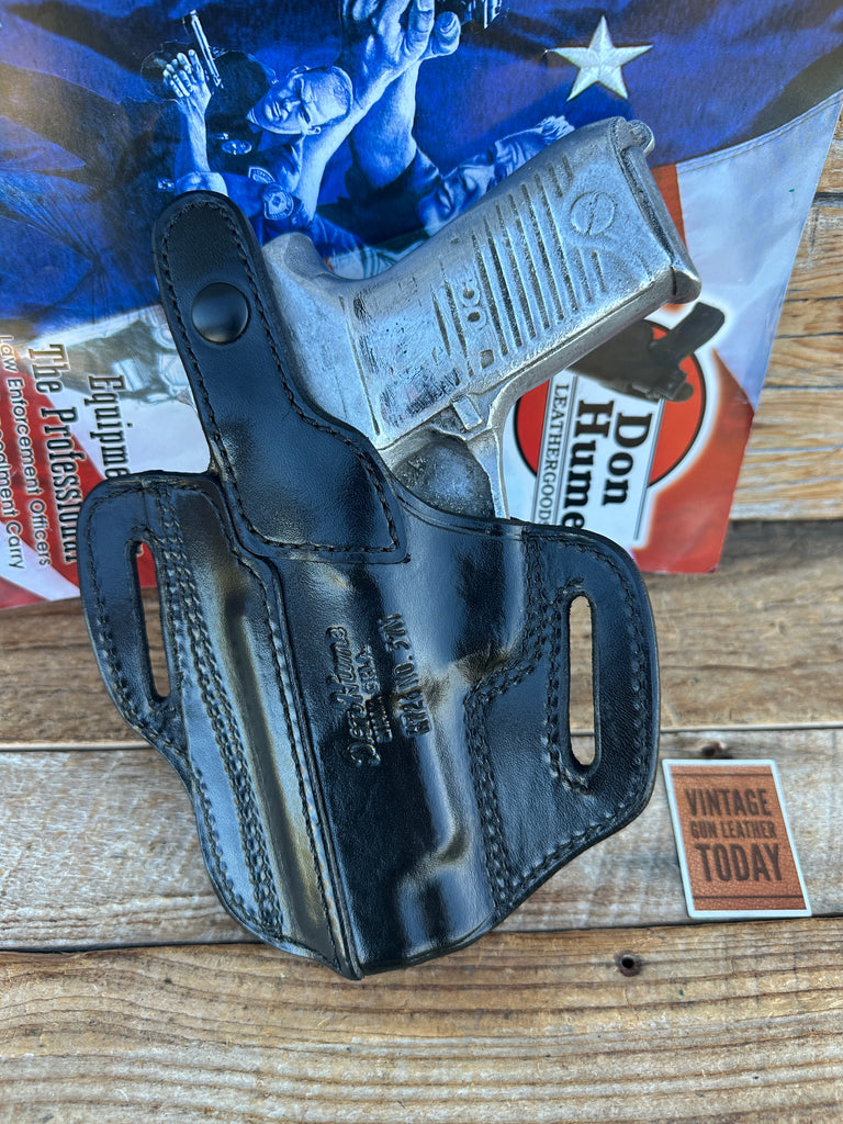 Don Hume H726 37M Black leather OWB Holster for Ruger P90 P90DC P91