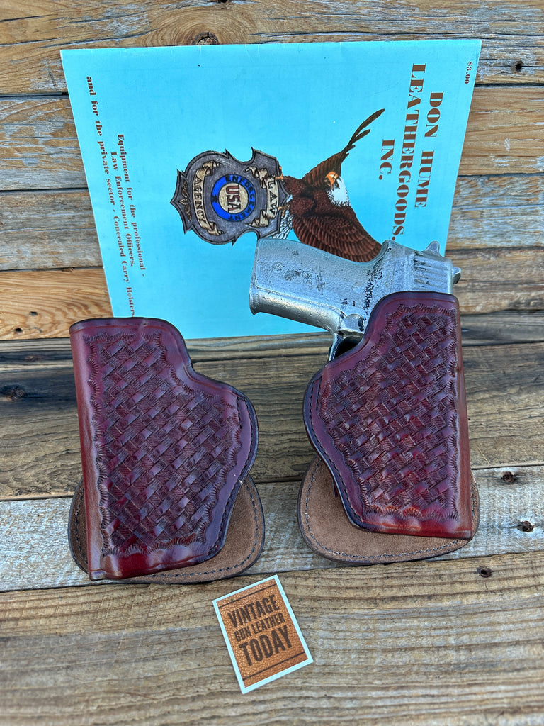 H720 OT 3O-1 Don Hume Brown Basket Leather Paddle Holster For Sig P228 P229