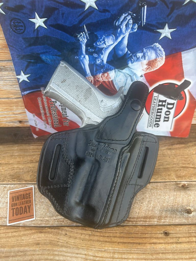 Don Hume Black Leather H726 40T Optics Ready Holster FOR S&W 4006 T 5906 TSW