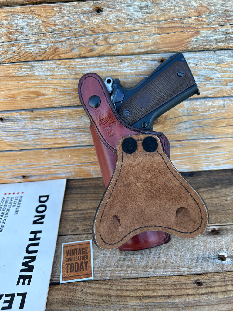 Don Hume H720 Paddle Holster Brown Leather for Kimber Springfield w/ RAIL