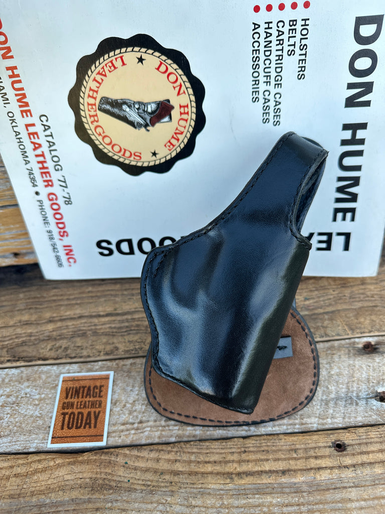 Vintage Don Hume H720 Black Leather Paddle Holster For Kel Tec P11 9mm
