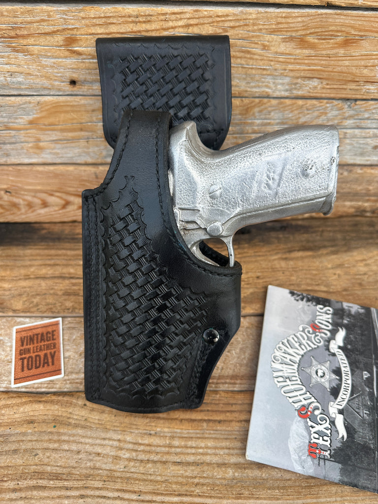 Tex Shoemaker HA 68 For Sig 228 229 Black Basket Leather Holster Special Order