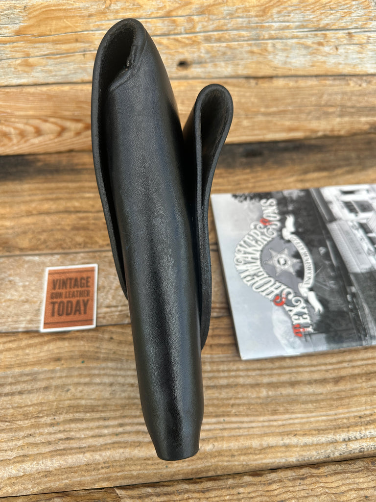 Vintage Tex Shoemaker Black Leather 68F Flap OWB Holster For Sig P226 P220