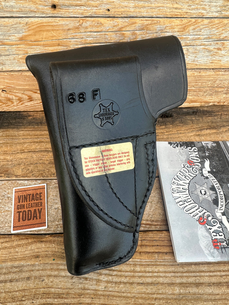 Vintage Tex Shoemaker Black Leather 68F Flap OWB Holster For Sig P226 P220