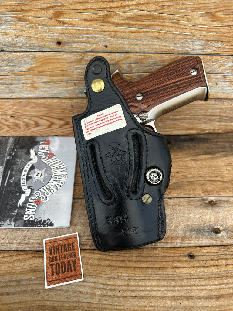 Tex Shoemaker Level 2 Black Basketweave Leather Retention Holster for Sig P226