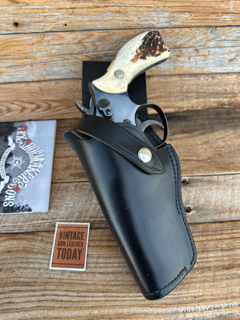 Vintage Tex Shoemaker 50 AK Black Leather Jordan Style Holster For K Mod 10 19