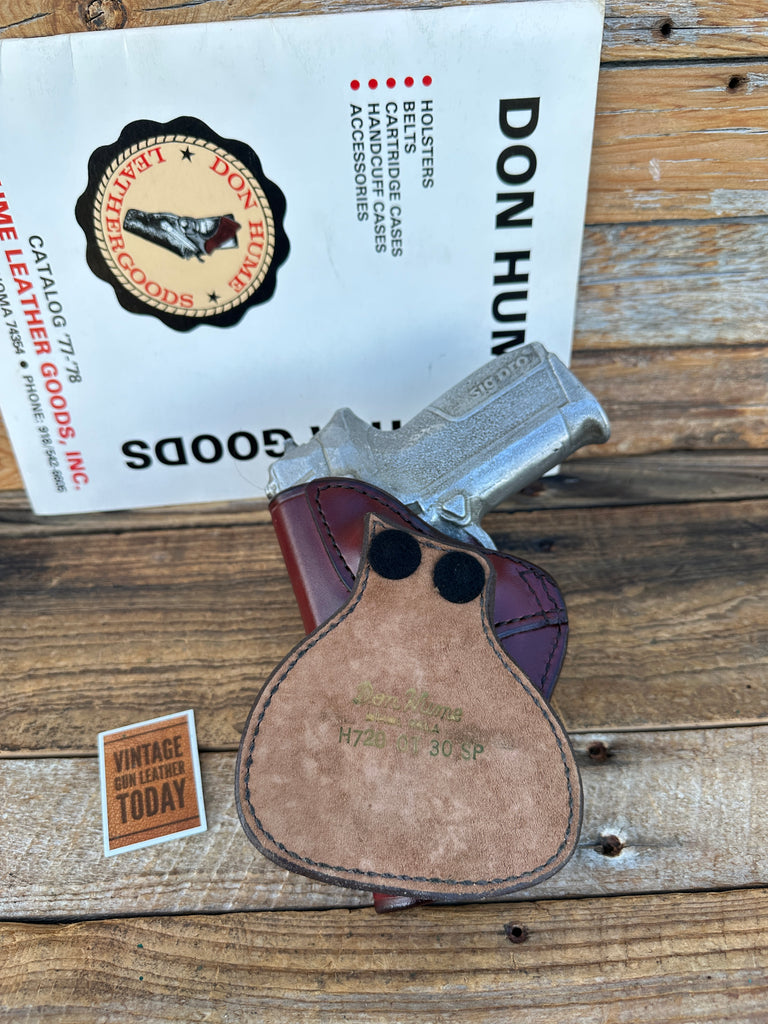 Don Hume H720 30SP Open Top Paddle Holster Brown Leather for Sig SP 2340
