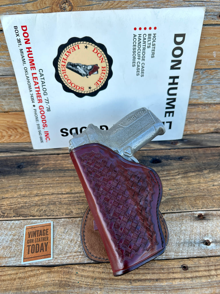 Don Hume H720 30SP Open Top Paddle Holster Brown Leather for Sig SP 2340