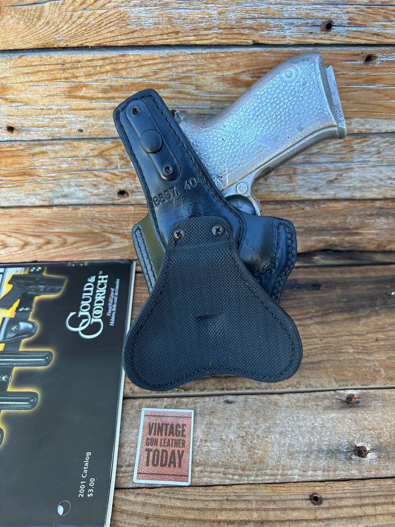 Gould Goodrich Black LeatherOWB  Paddle Holster For S&W 4566 4506-1 Right